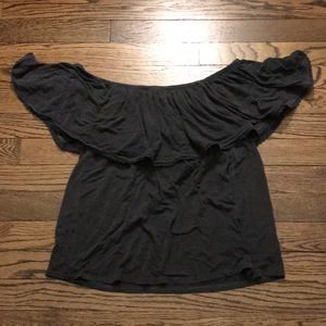 Gray off the shoulder top